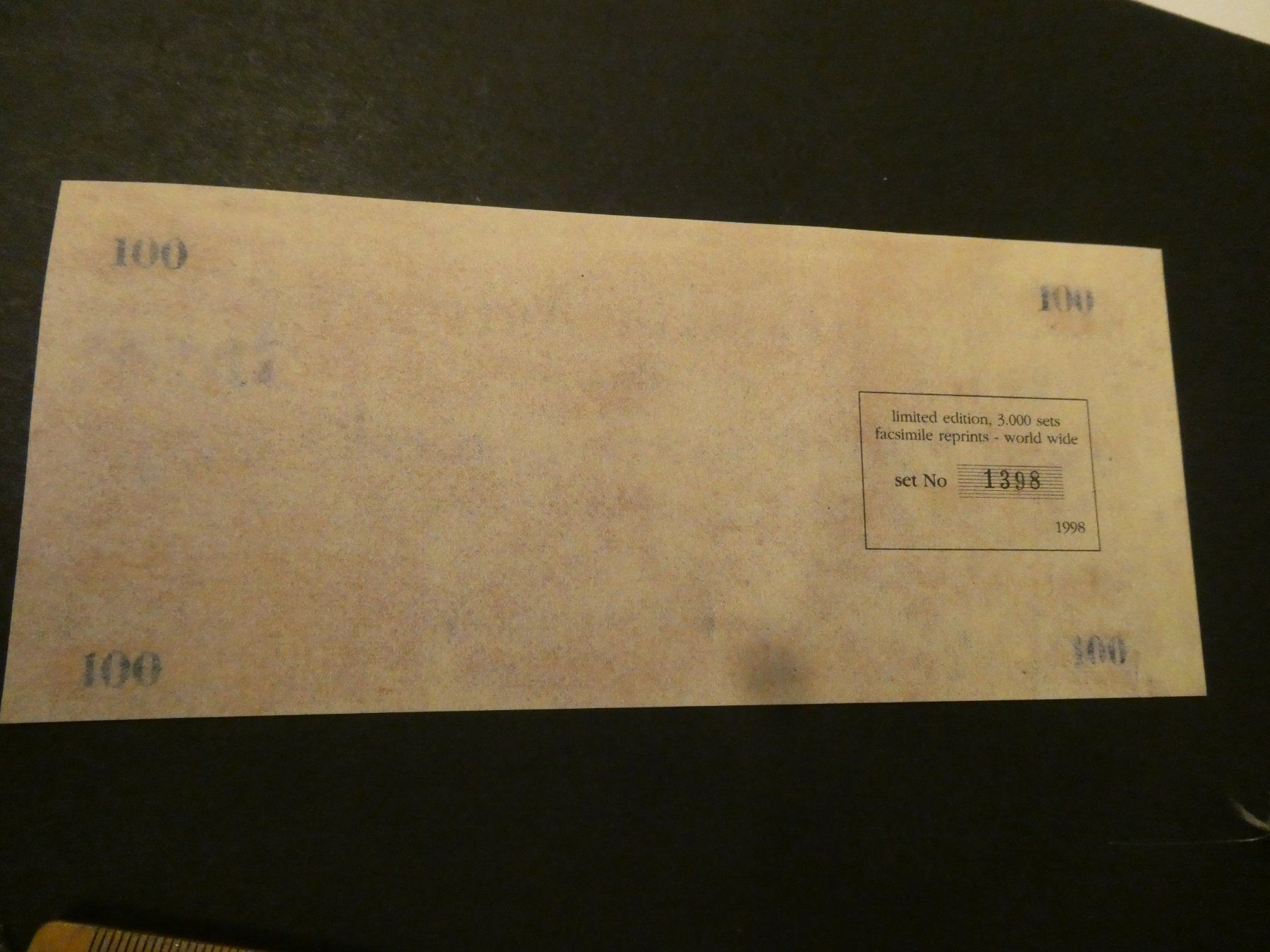 Banknoten: Deutsch-Neuguinea 1914, 100 Marks - Replika – Neu (gemäss Beschreibung) aus Hinterforst von rohusri 1