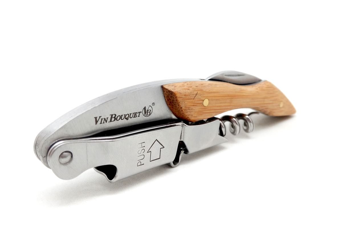 Apribottiglie & Tappi per chiusura: Vin Bouquet Kellnerkorkenzieher Holz – Nuovo e nell'imballaggio originale da Wettingen venduto da kochshop 2