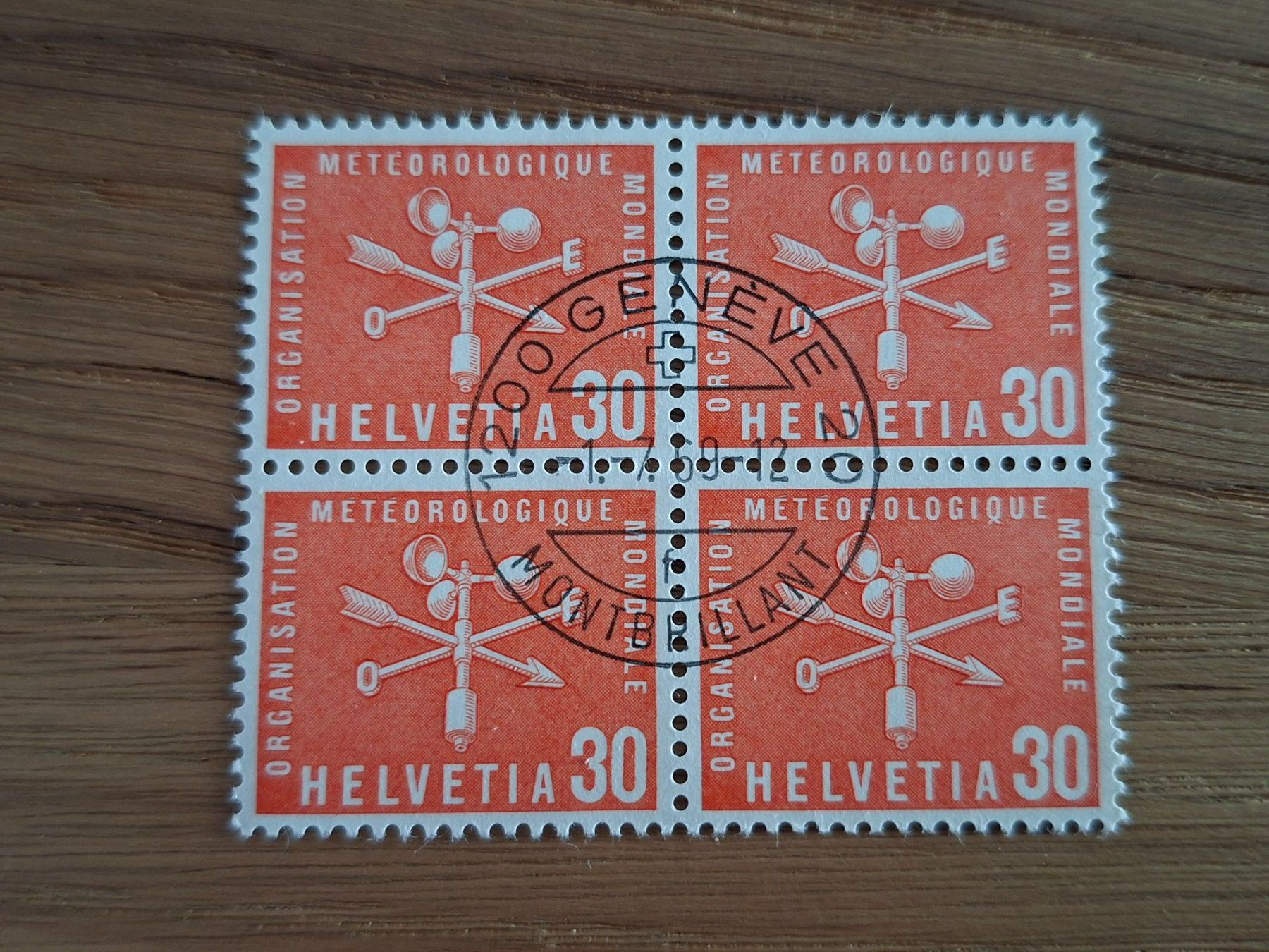 Alle Briefmarken: Dienstmarken: 4er Blocks: OMM – Neu (gemäss Beschreibung) aus Hinterkappelen von 1399 3