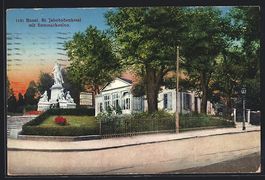 Basel, St. Jakobsdenkmal mit Sommerkasin