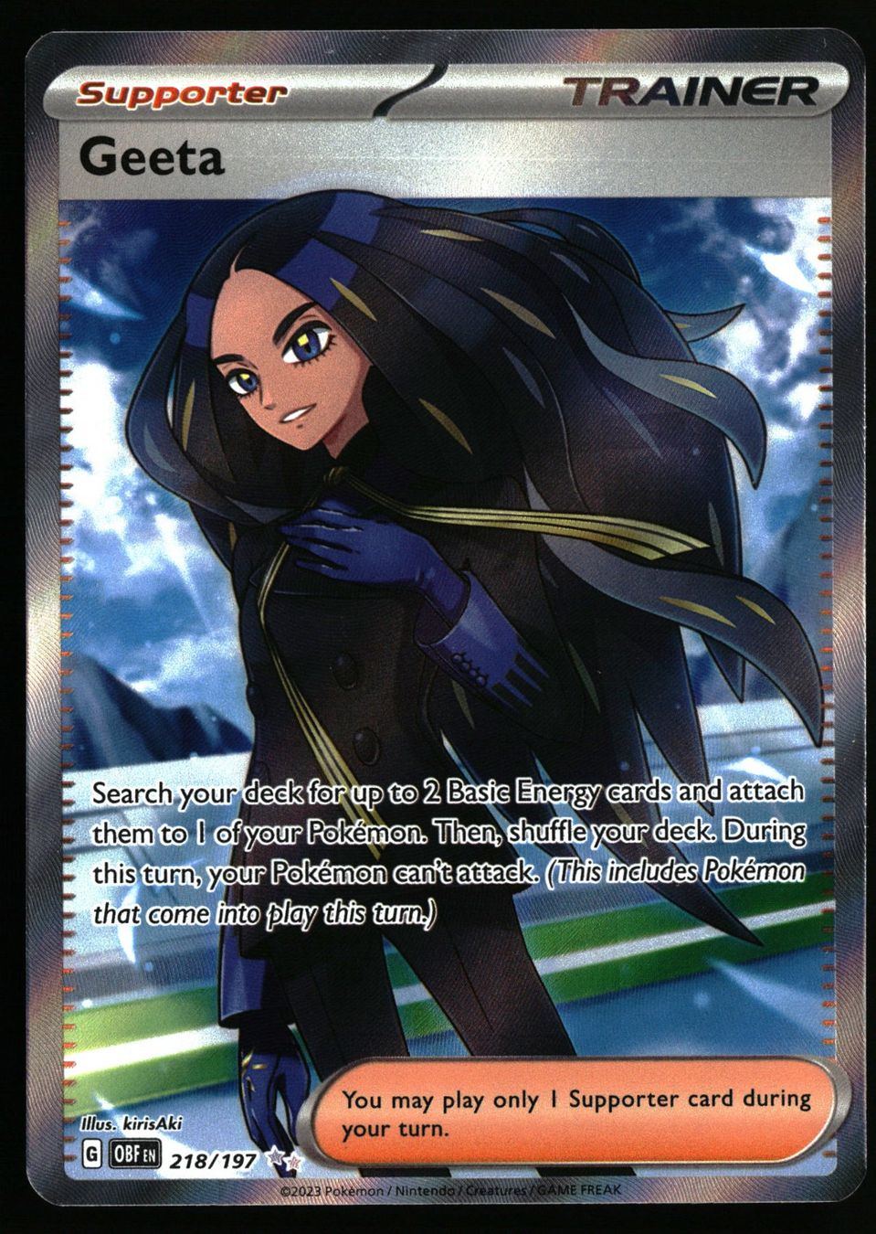 Pokémon Carte collezionabili: Geeta #218 Pokemon Obsidian Flames – Usato da Feuerthalen venduto da Plazatoys