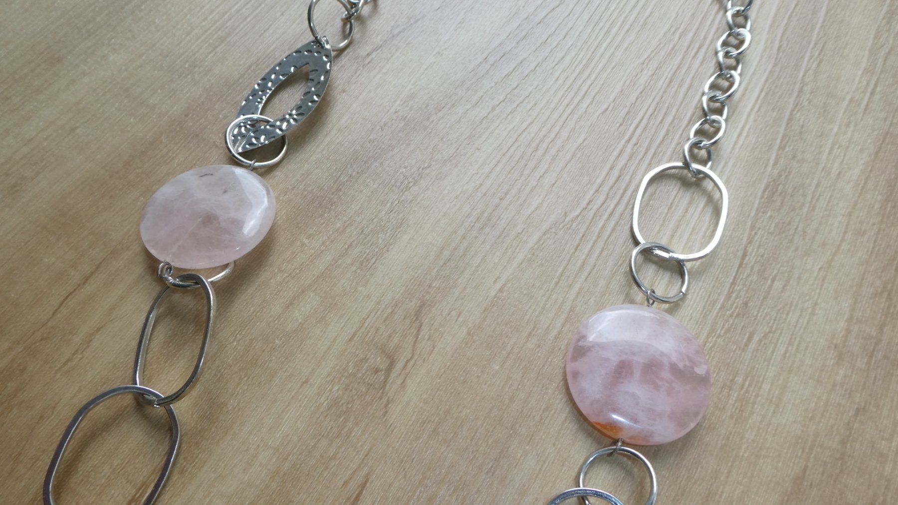 Catenine: Halskette Rosenquarz silbern metall – Usato da Frauenfeld venduto da dhour 4