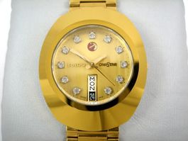 Rado Diastar, Top Zustand, Gold, funkelnden Steinindizes!