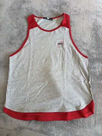 ES Collection Tank Top Grau/Rot, Grösse XL/36 - Sommer!