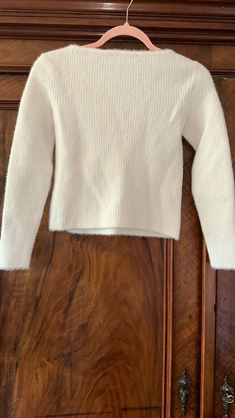 Hallhuber Maglioni & Felpe: Hallhuber, Weisser kuscheliger Pullover, Grösse XS – Usato da St. Gallen venduto da jul_5skb
