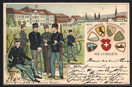 Litho St. Gallen, Ostschweiz. Kadettenta