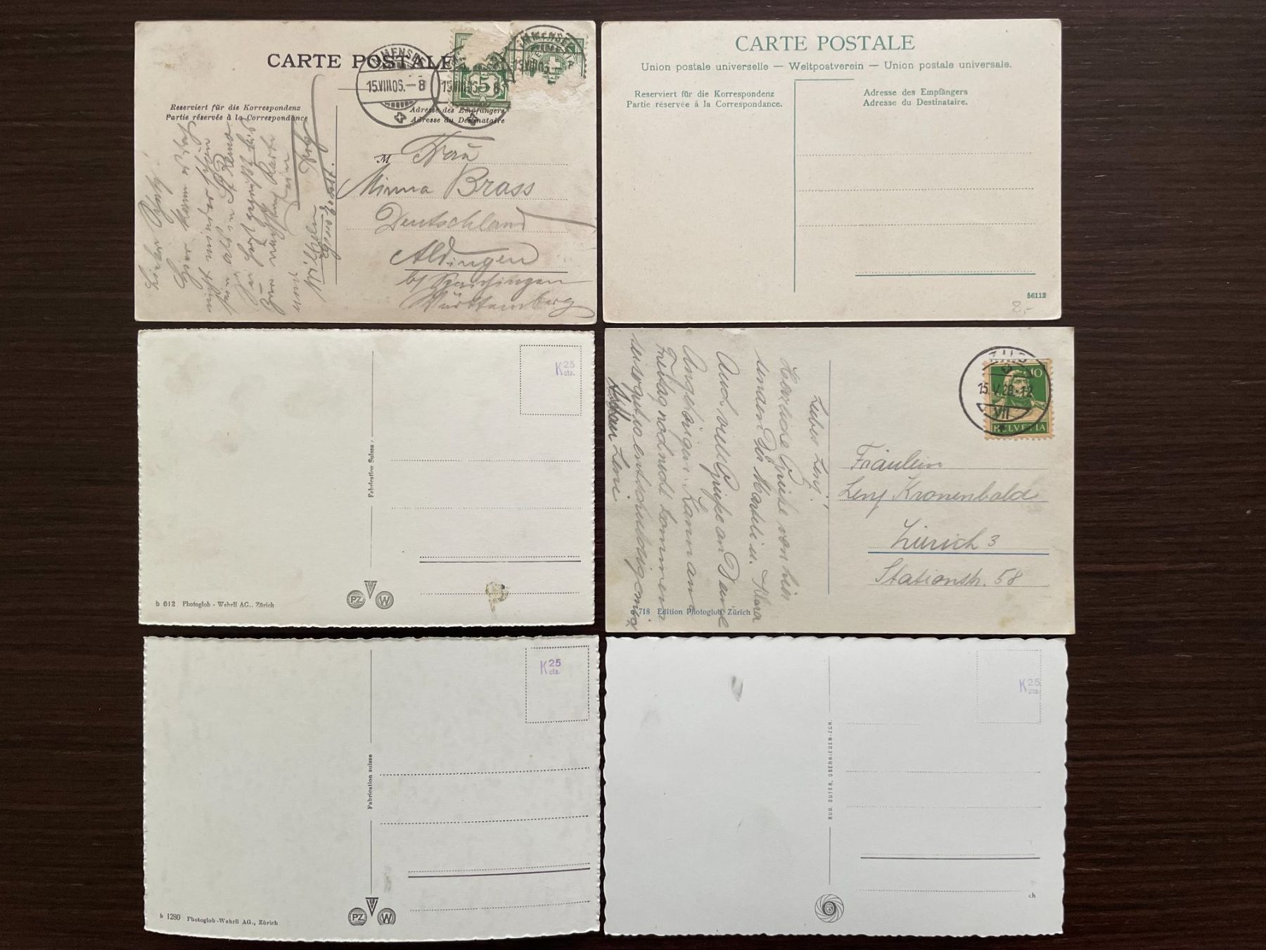 Cartoline postali: ZUG Lot von 24 Ansichtskarten im Kleinformat – Usato da Wald ZH venduto da TLILEF 6