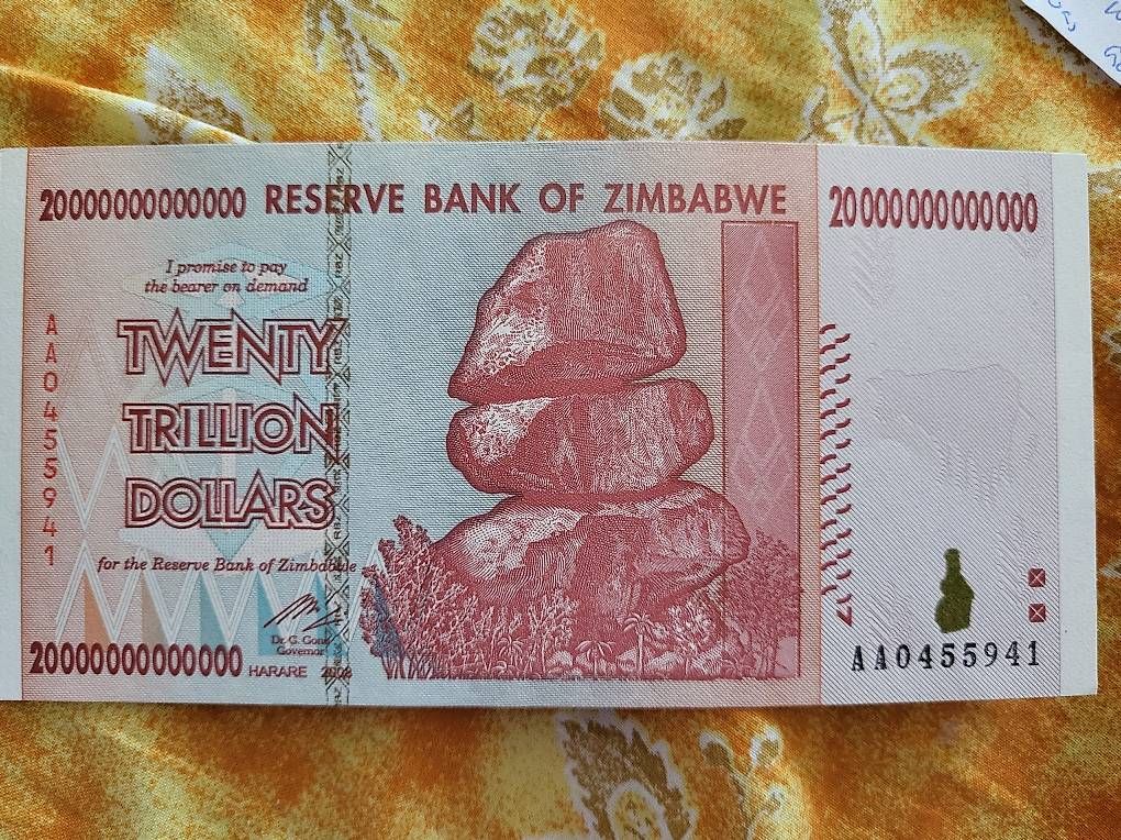 Banknoten: 20 Trillionen Zibond Note neu – Gebraucht aus Effretikon von Zebra37