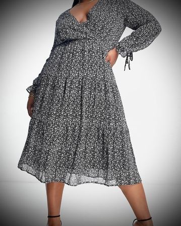 Robe doublée noire et blanche imprimée neuve  Taille 50