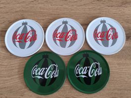 Ab 1.-🔥Coca-Cola Untersetzer Set 5 Stk🔥Kork 9cm