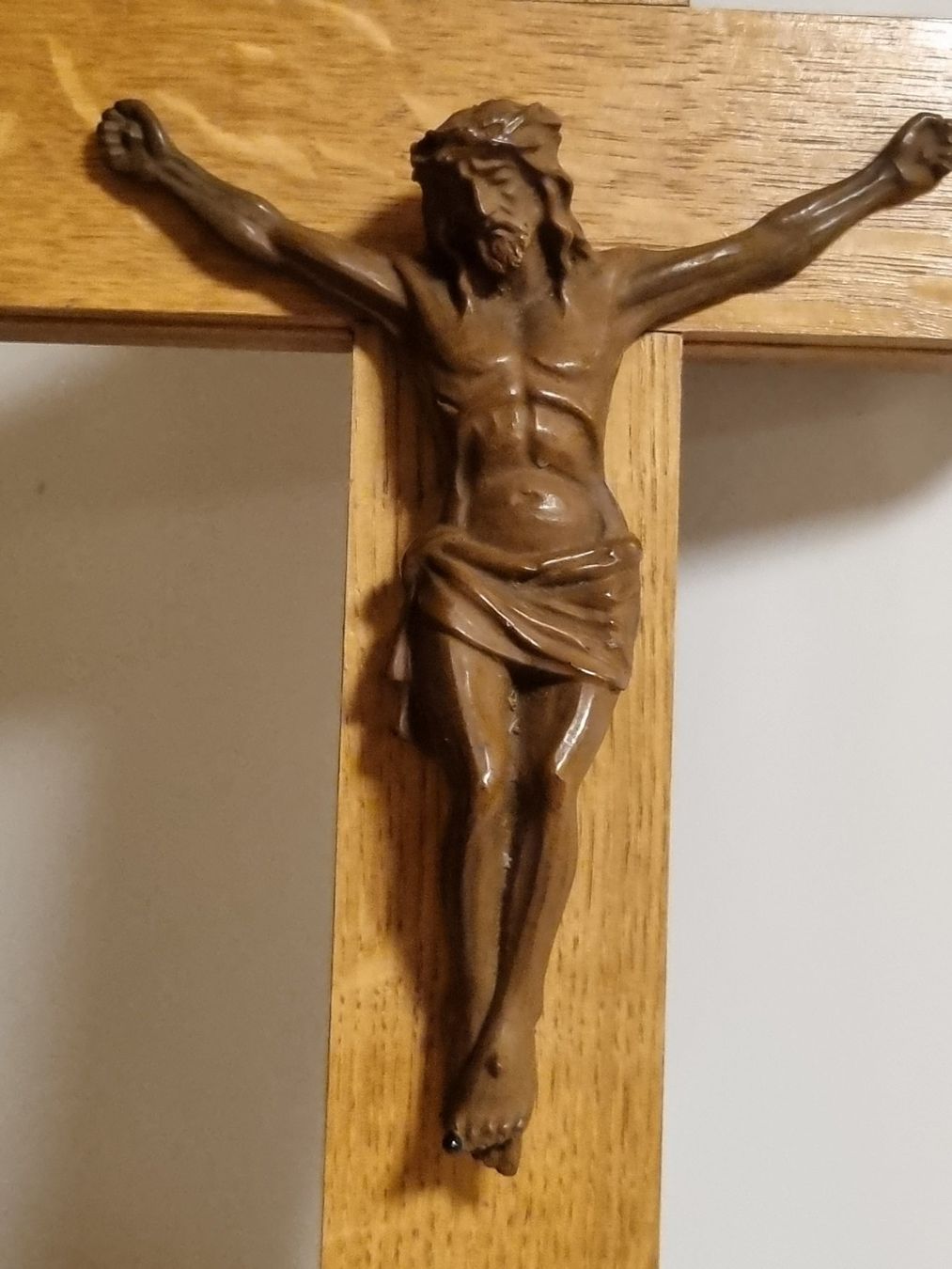 Figuren: Antikes Kruzifix Jesus Holz ca. 1900 – Gebraucht aus Scharnachtal von devin03 1