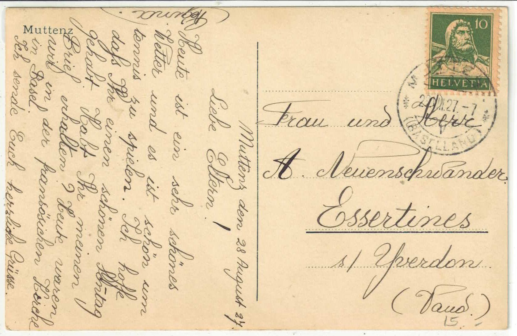 Cartes postales: Muttenz - Totalansicht – D'occasion à Ettingen par Kartenplanet 1