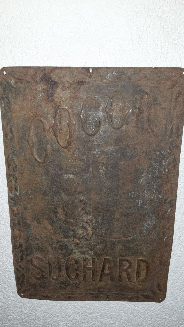 Suchard Insegne: Blechschild Suchard Cocoa Antik – Usato da Wahlen venduto da Veani 2