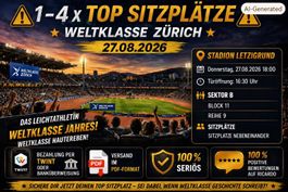 ⚠️1 - 4 X TOP SITZPLÄTZE - WELTKLASSE ZÜRICH - 27.08.2026 ⚠️