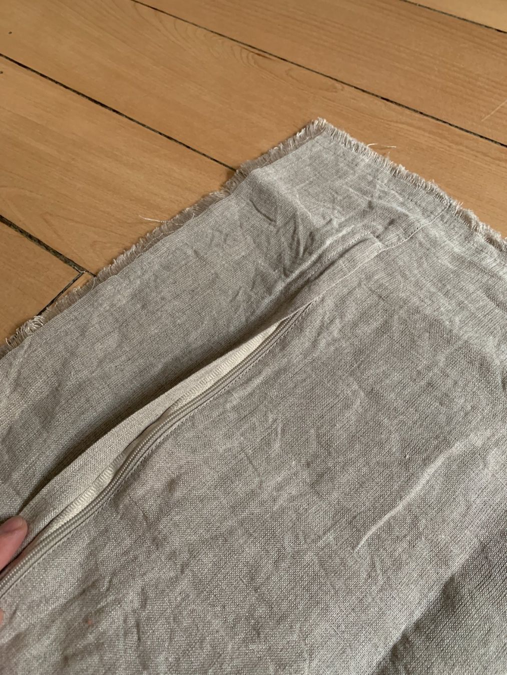 Kissen: IMPRESSIONEN - Leinen Kissenbezug beige – Gebraucht aus Zürich von Diazaio 3