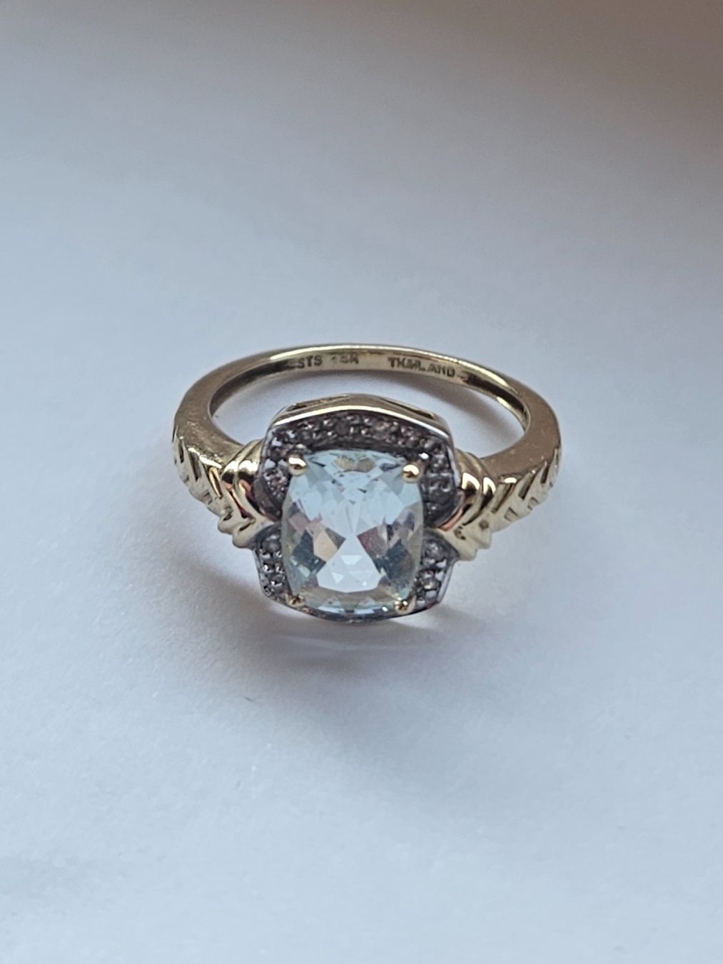 Anelli: 585 Gold Ring Aquamarin & Diamanten – Usato da Binningen venduto da lieblingsstyle 6