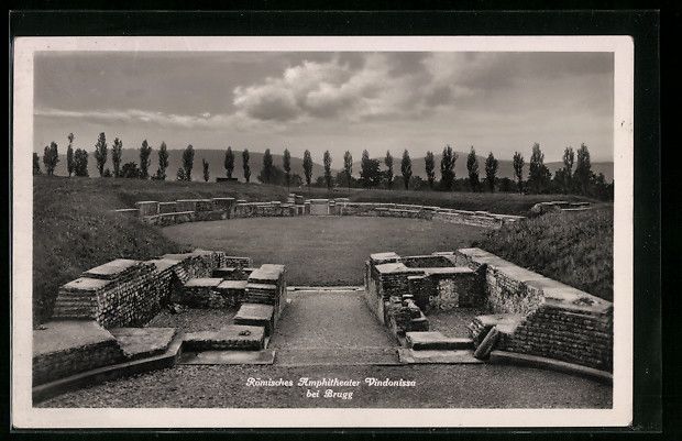 Cartoline postali: Brugg, Römisches Amphitheater Vindoniss – Usato da Berlin venduto da bartko-reher