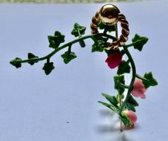 Romantischer Rosenbogen Gartenstecker Puppenhaus 1:12 Antik