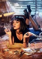 Pulp Fiction Druck auf Stoff, 20 x 30 cm, ungerahmt