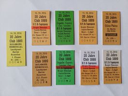 9 Billette RhB Club 1889 (Event 20 Jahre Club 1889)