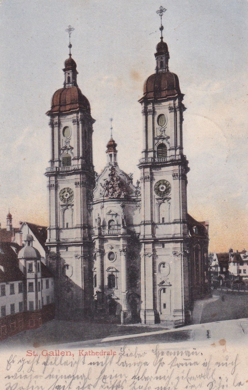 Cartes postales: St. Gallen Kathedrale 1907 – D'occasion à Cormoret par Pascalll2001