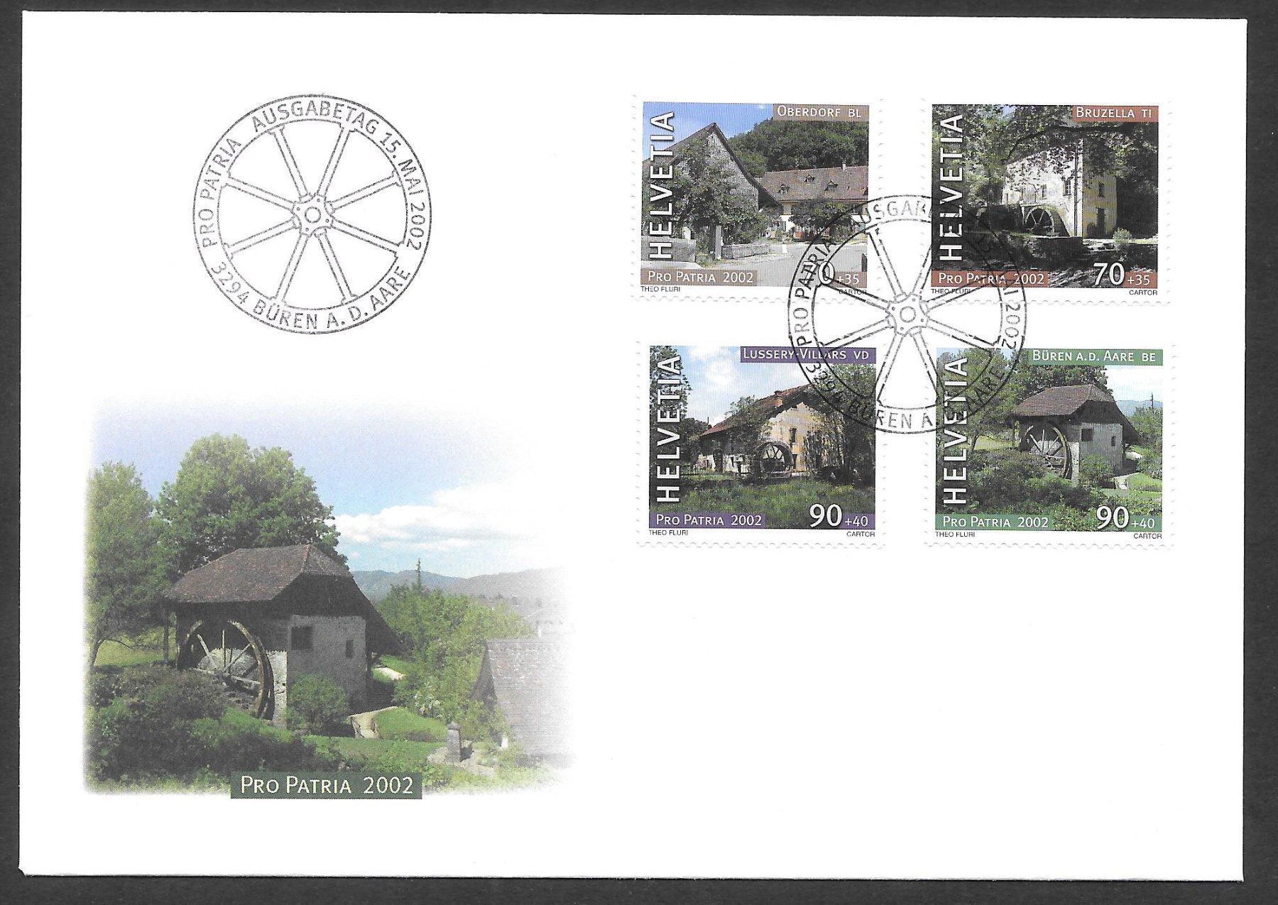 Tutti i francobolli: FDC Pro Patria Serie 2002; B276-B279; ET 15.5.2002 – Nuovo (secondo la descrizione) da Olten venduto da clotaldi