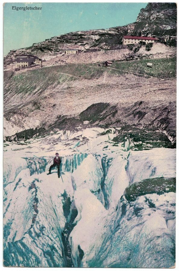 Ansichtskarten: Eigergletscher, belebt, um 1920 – Gebraucht aus Frauenfeld von POML