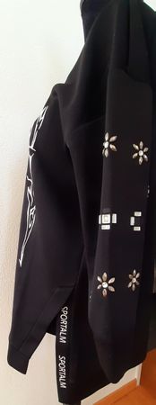 Sportalm Shirt Gr. 40 Schwarz mit Strassapplikation