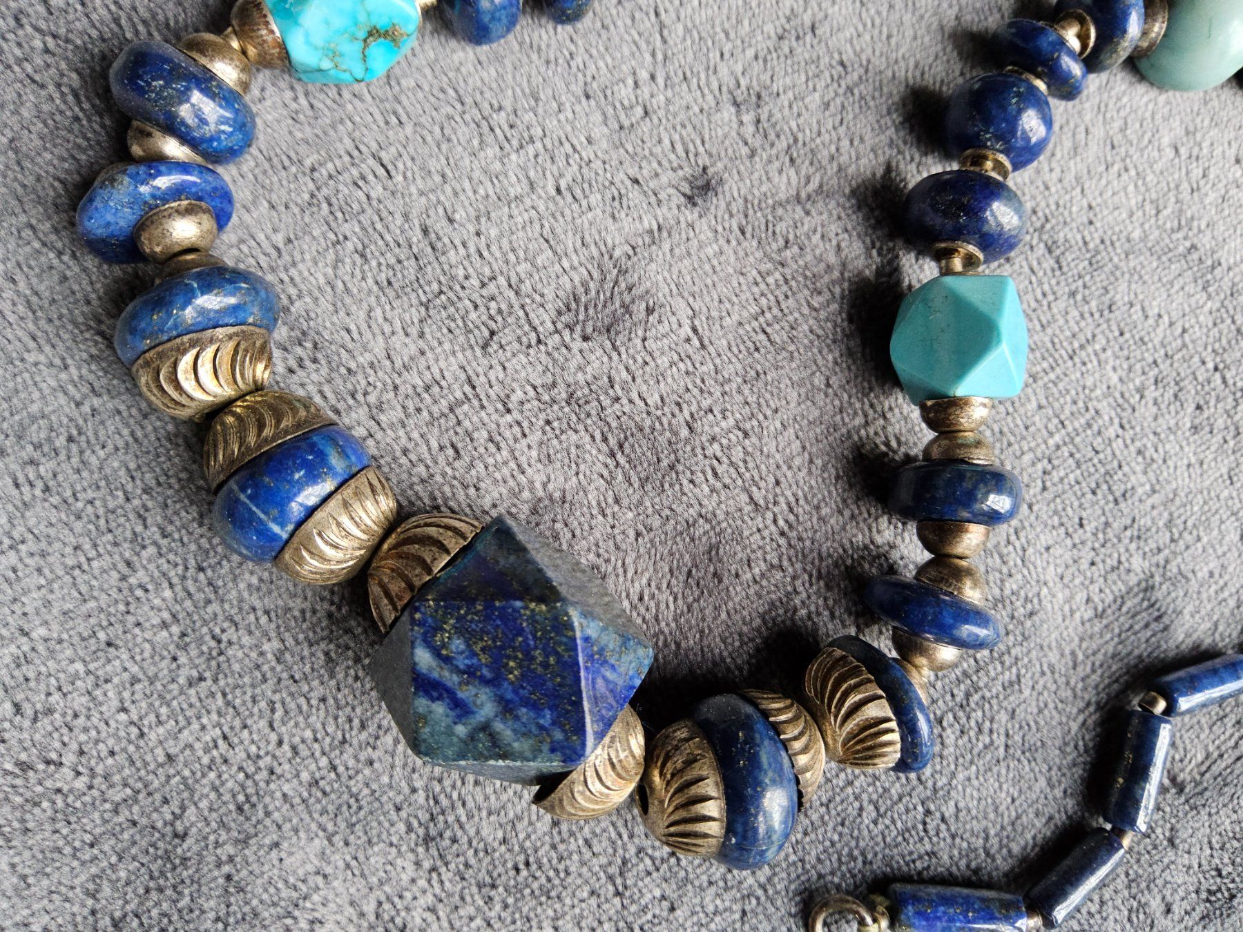 Ketten: Wunderschöne Türkis Lapislazuli Silber Halskette Collier – Gebraucht aus Zürich von SciTec 3