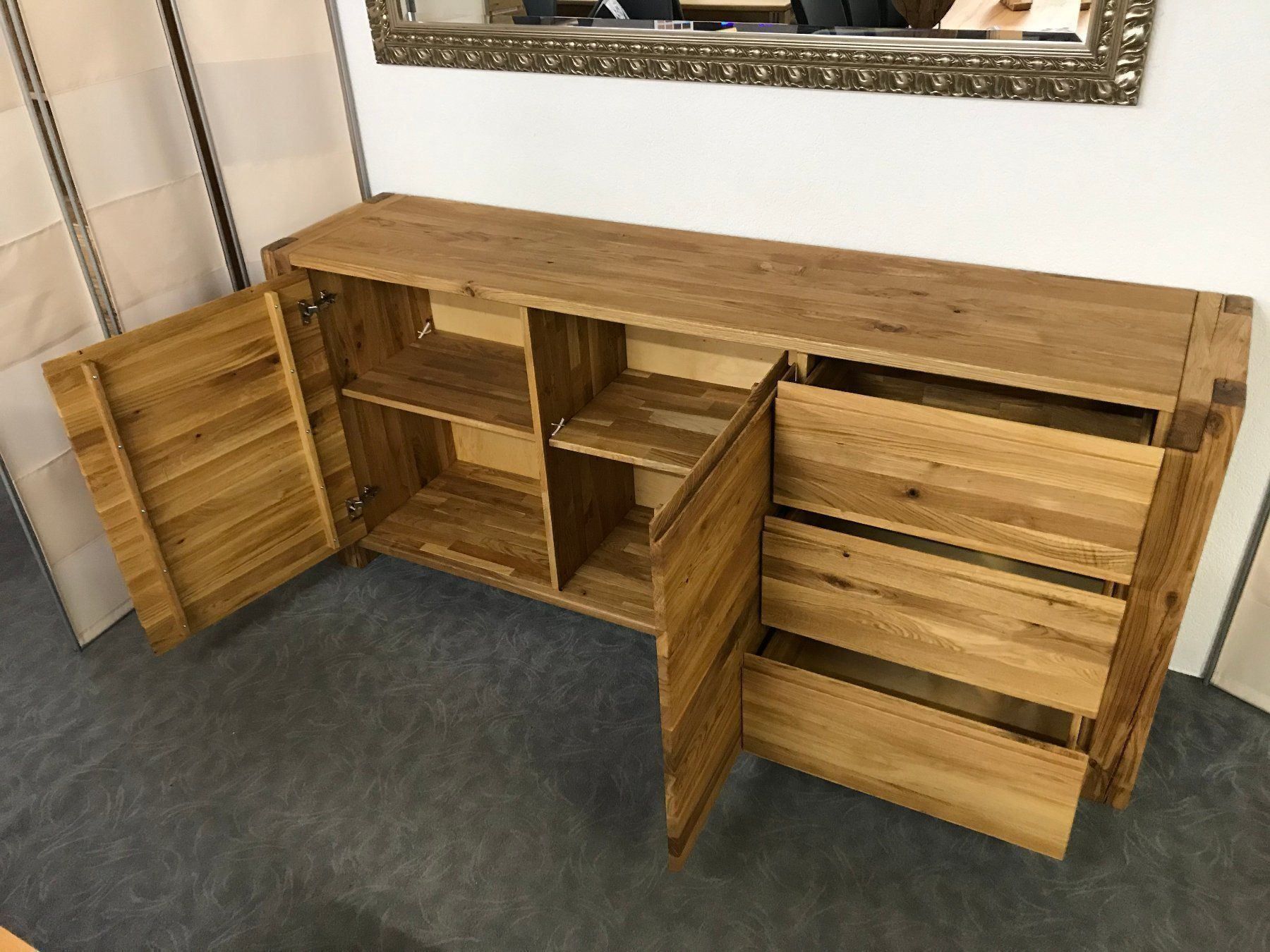 Kommoden: Sideboard Kommode WOODSTOCK 200 cm Eiche massiv – Neu und originalverpackt aus Unterentfelden von moebelrufli 5