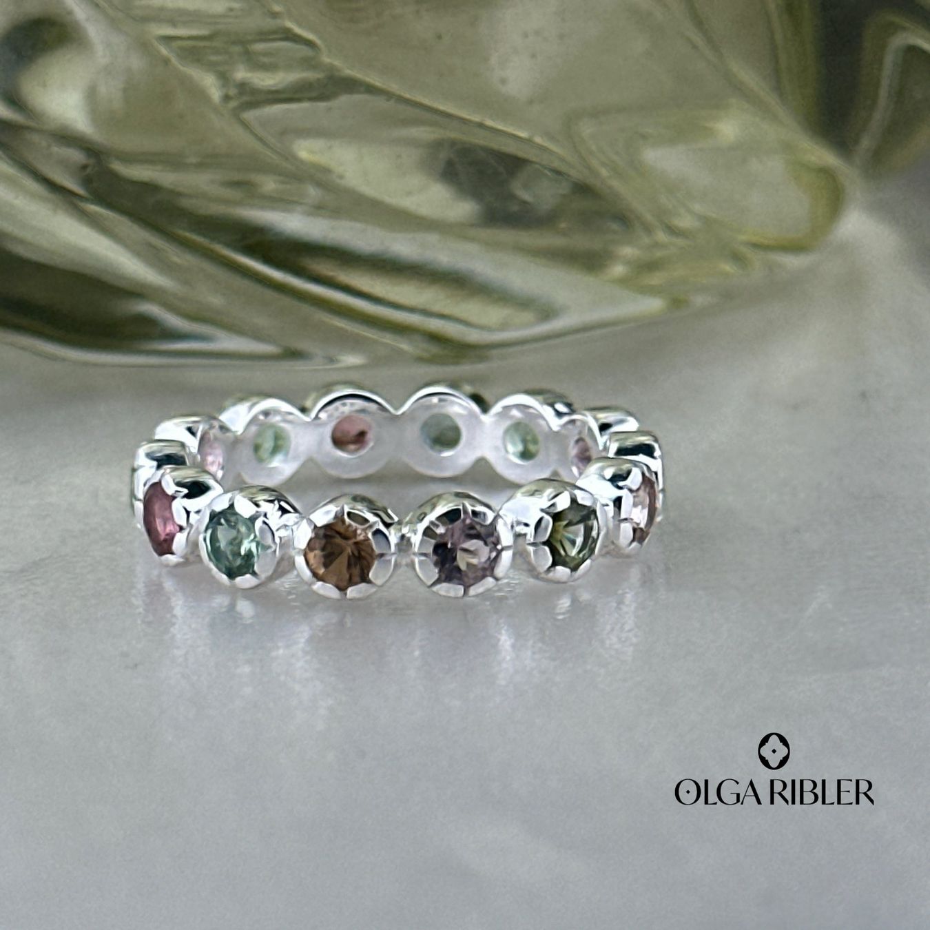 Olga Ribler Anelli: Memory Ring -Turmalinen  -  Sterling Silber 925 - Grösse 56 – Nuovo (secondo la descrizione) da Luzern venduto da Schmuckoutlet 2