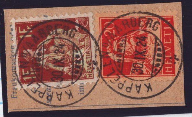 Tutti i francobolli: Nr 115 + 158 KAPPELN o/AARBERG – Usato da Delémont venduto da Silte