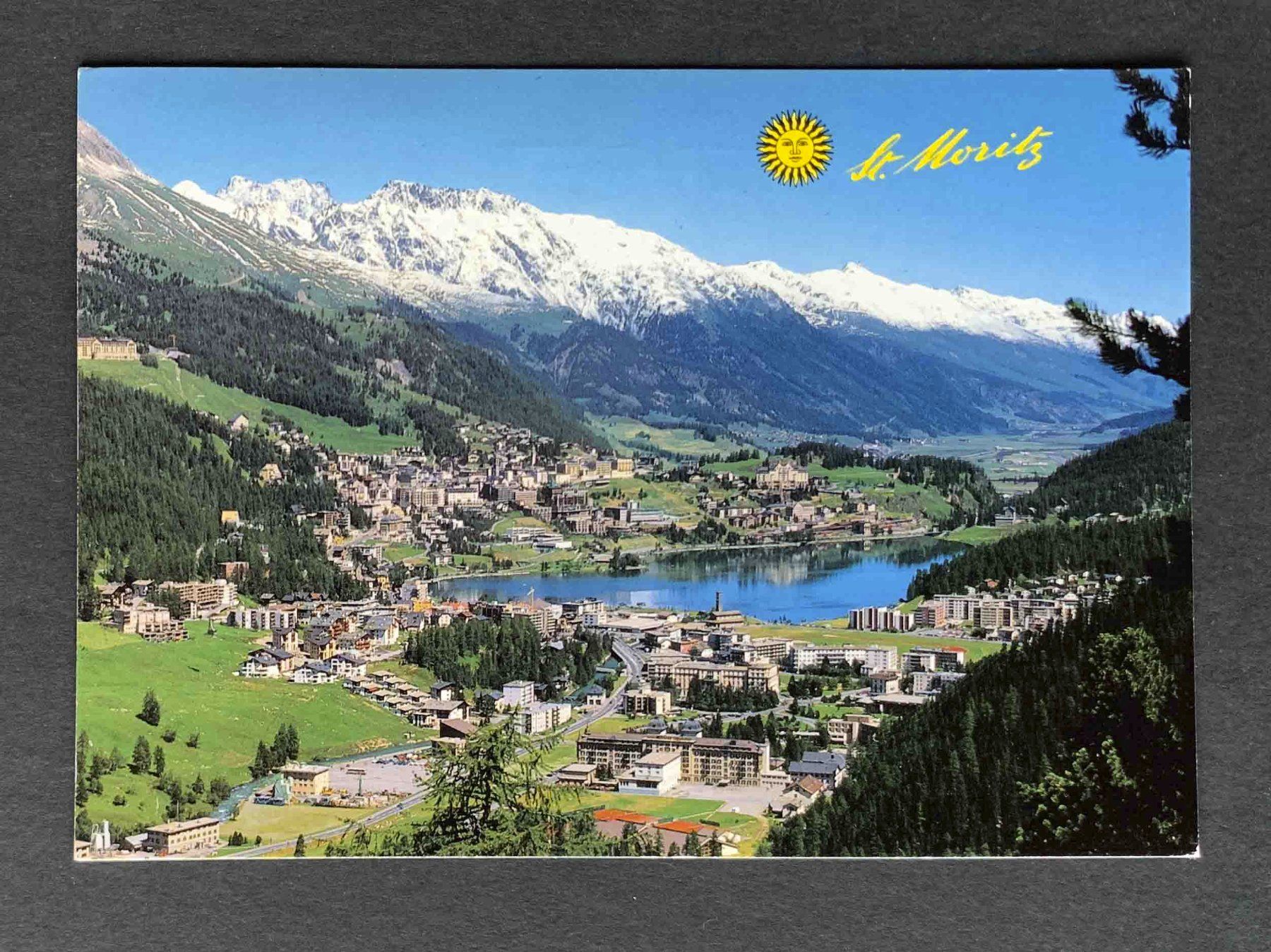 Cartoline postali: AK St Moritz Bad und Dorf – Usato da Goldau venduto da artelier1