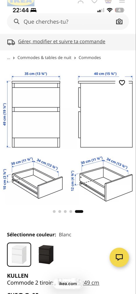 Ikea Tables de nuit: IKEA Kullen Nachtisch – D'occasion à Dübendorf par noe_9mkd 6
