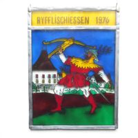 Ryffli Schützenbund Burgistein Wappenscheibe 10 Stk.