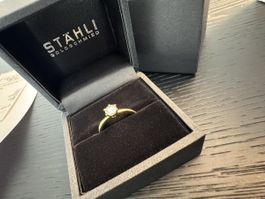 Ring Solitaire Gelbgold 750, Gr. 54, 0.51 ct