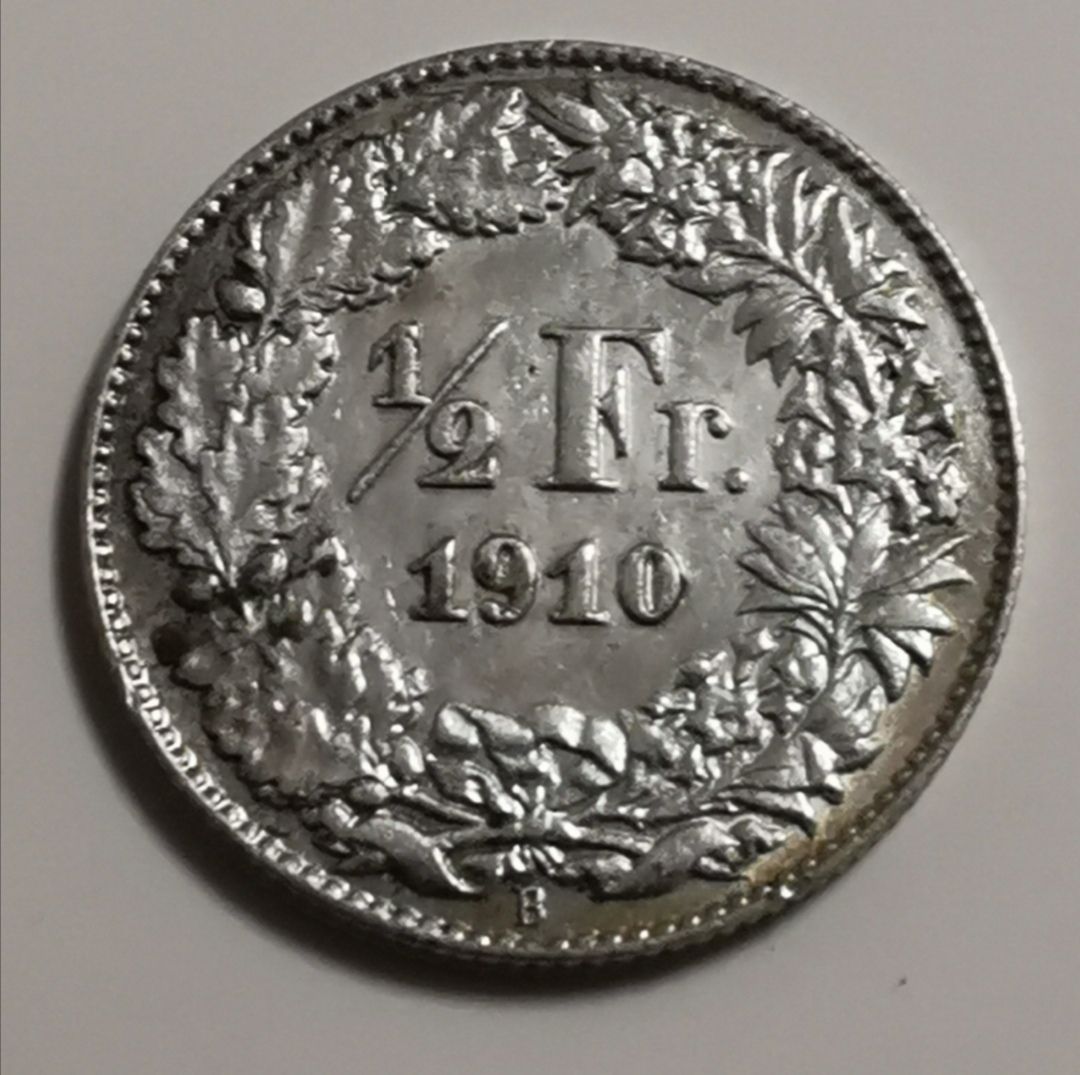 Alle Münzen: 50 Rappen 1910 Silber – Gebraucht aus Zürich von turbopuz