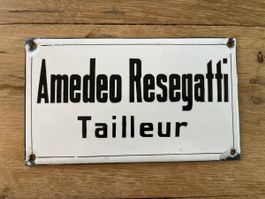 Hinweisschild aus Email ca. 1980