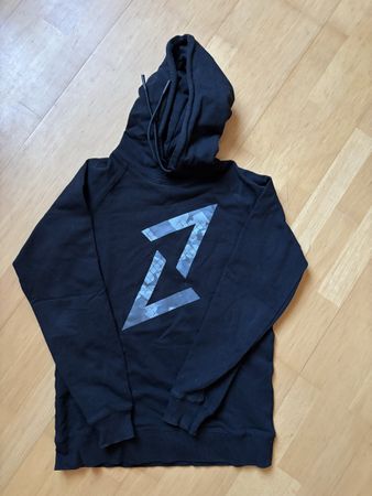 Schwarz Kapuzenpullover mit Logo Grösse S