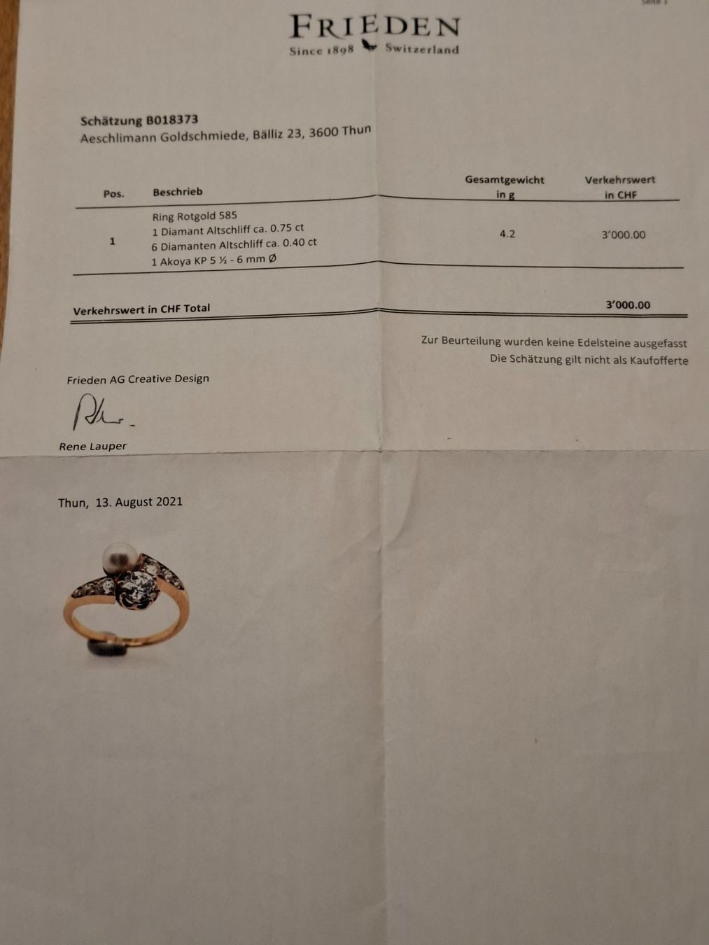 Ringe: Antiker Diamant Ring Gr. 17,6 mm – Gebraucht aus Zwieselberg von Halifaxmendusli 1