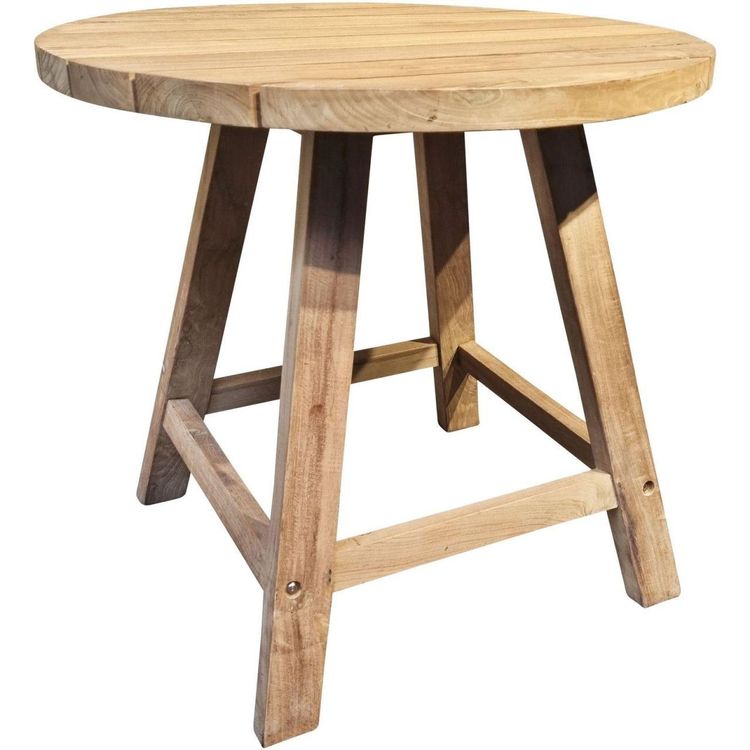 Garten Holztisch rund aus Teakholz Kaufen auf Ricardo