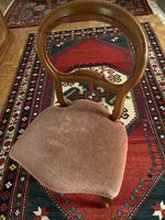 Vintage Stuhl /Sessel mit rose Bezug, Holz, Topzustand
