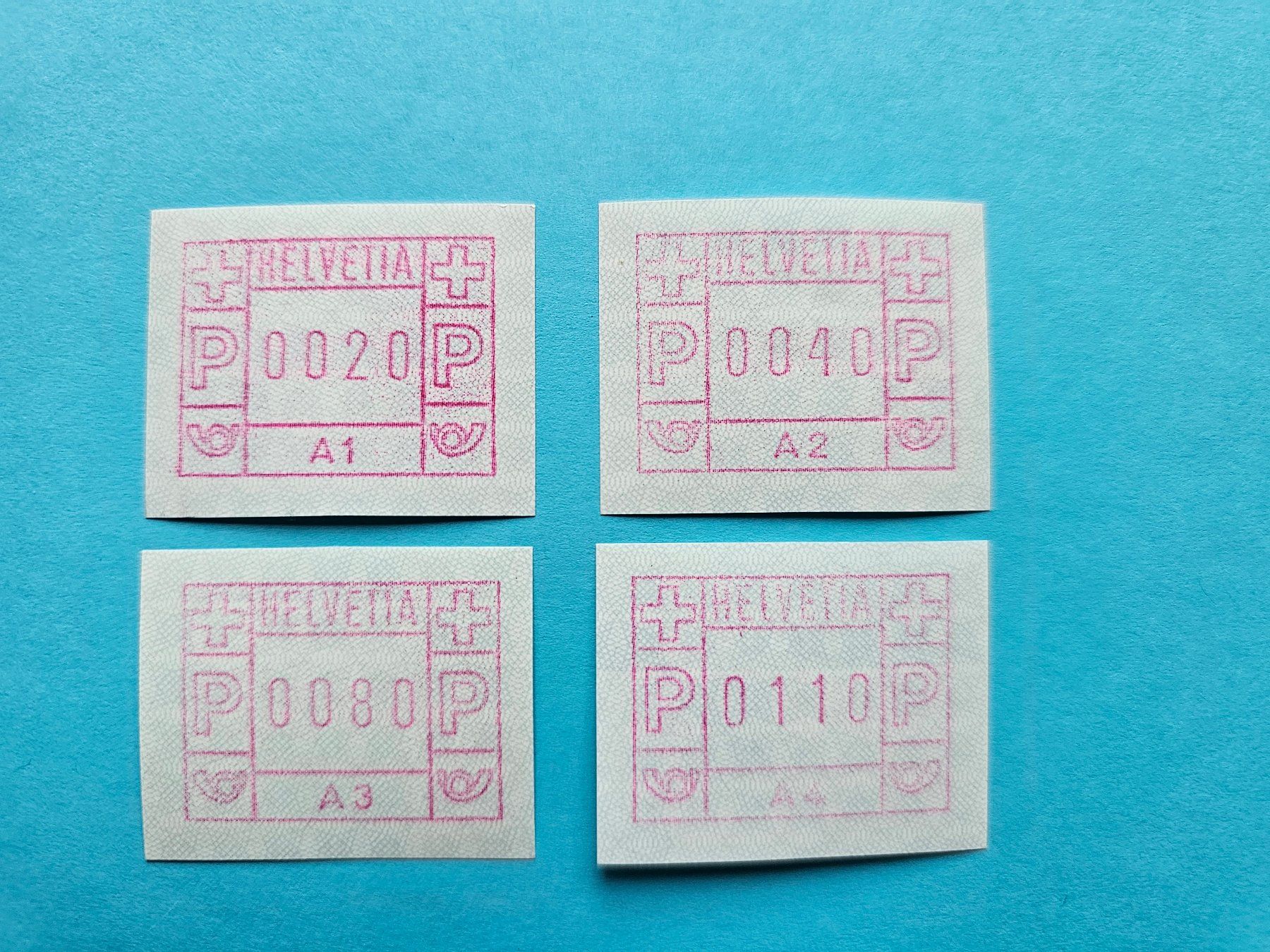 Tutti i francobolli: ATM  1976, Serie A1-A4, postfrisch ** – Usato da Leimbach AG venduto da jaja79