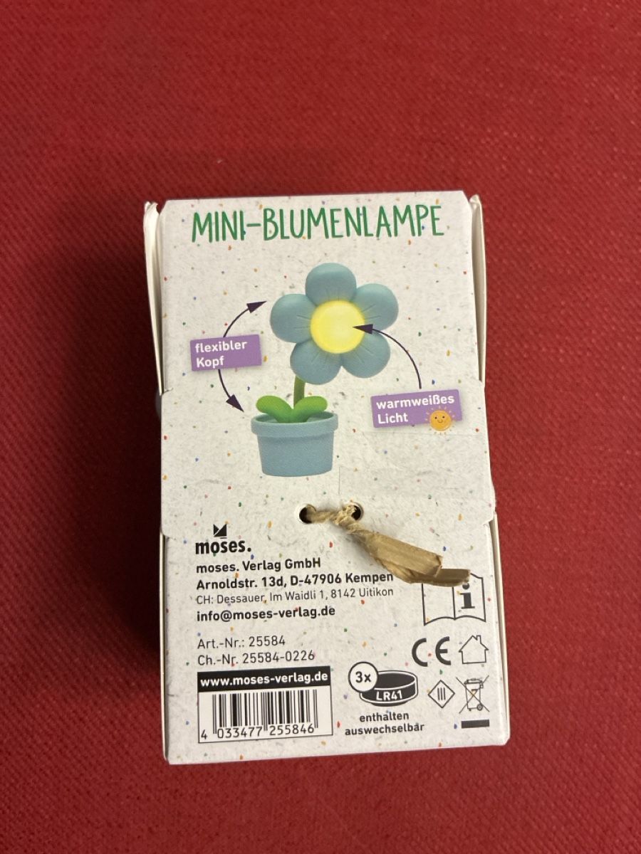 Lampade: Mini-Blumenlampe von moses – Nuovo e nell'imballaggio originale da Wädenswil venduto da Gmaj0re 1