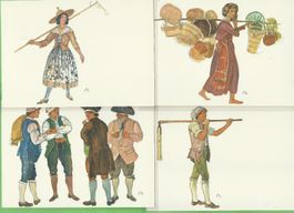 Féte des Vignerons Vevey 1927, 24 Ansichtskarten