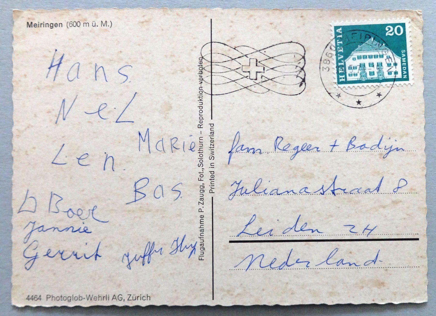 Cartes postales: Meiringen (600 m ü.M.) – D'occasion à Fétigny par Billy2miny 1