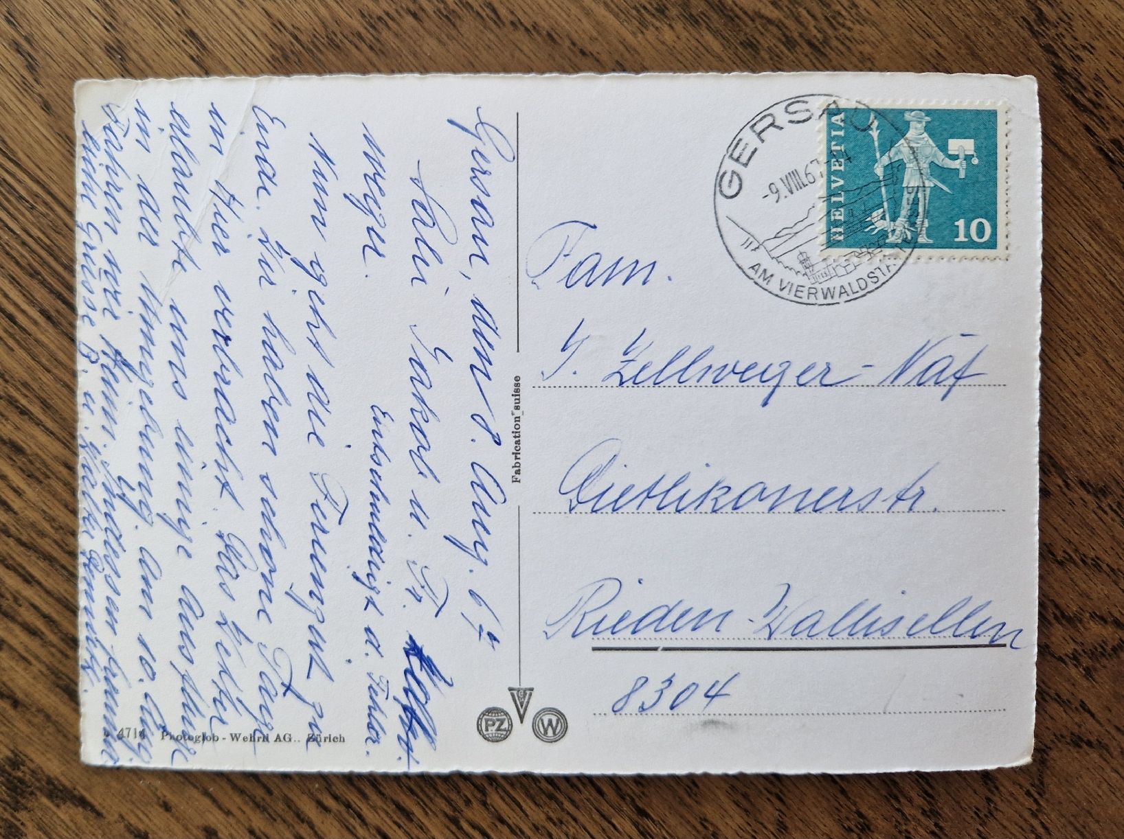 Ansichtskarten: Gersau 1967 – Gebraucht aus Ebikon von Donar50 1