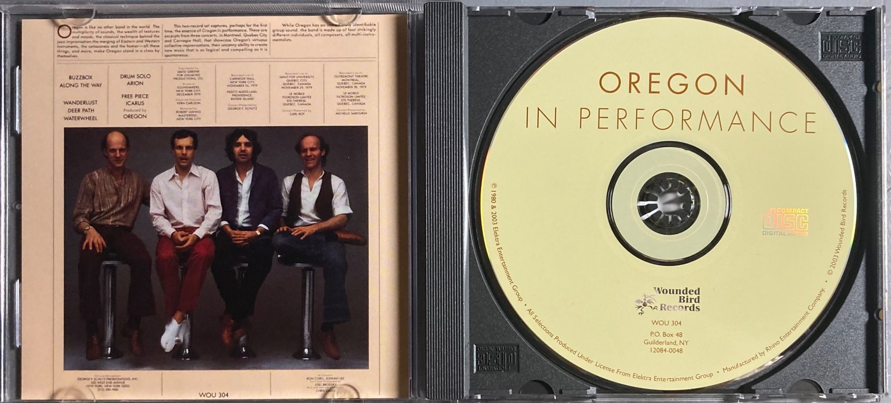 CD: OREGON - IN PERFORMANCE – Usato da Poliez-Pittet venduto da Newtown-Records 2