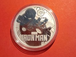 1 OZ UNZE IRON MAN 2018 MARVEL SILBER 999 TUVALU