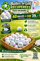 40 balles de golf récupérées – Pack solidaire – Multi-marque